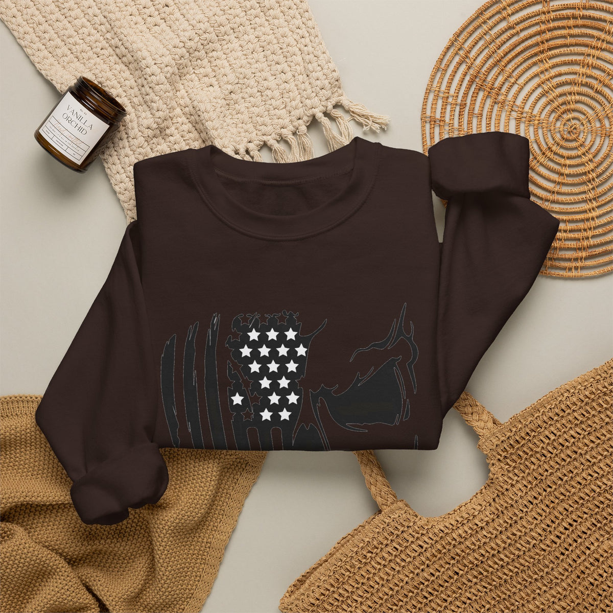 Stars, Stripes & Skulls - Crewneck Sweatshirt