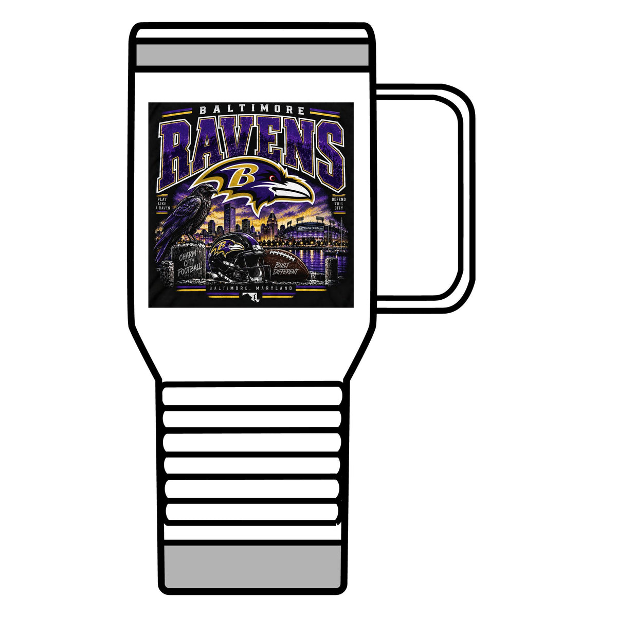 Baltimore Ravens Skyline Tee - 20oz Insulated Mug