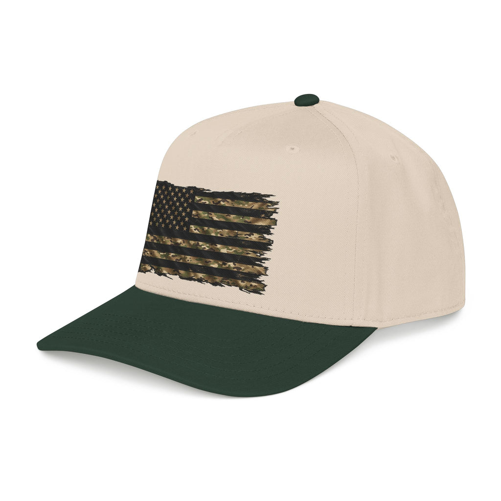 Black and Multicam American Flag - OTTO Baseball Hat