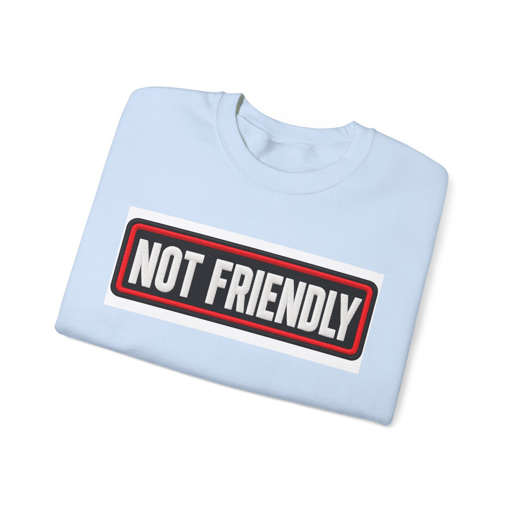 Not Friendly - Service Dog Patch - Crewneck Sweatshirt