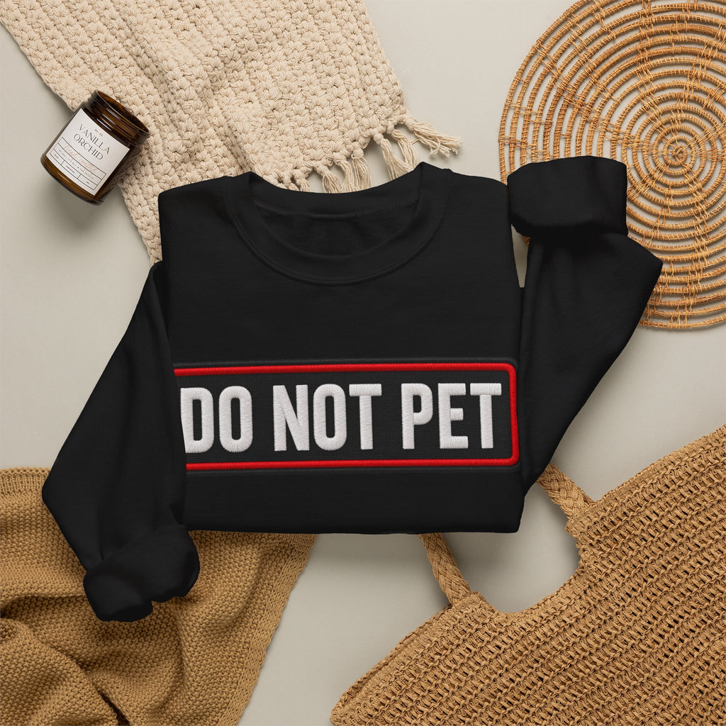 Do Not Pet - Service Dog Patch - Crewneck Sweatshirt