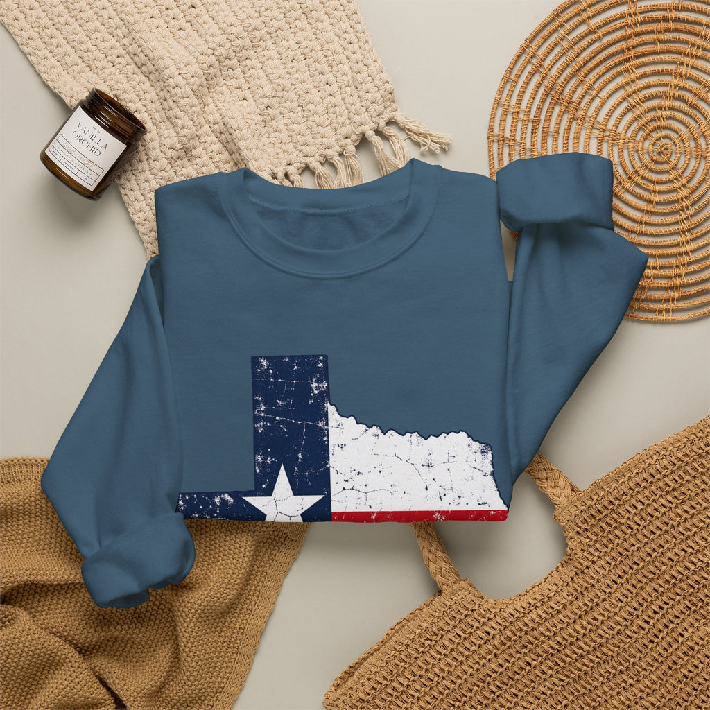 Weathered Texas Flag - Crewneck Sweatshirt