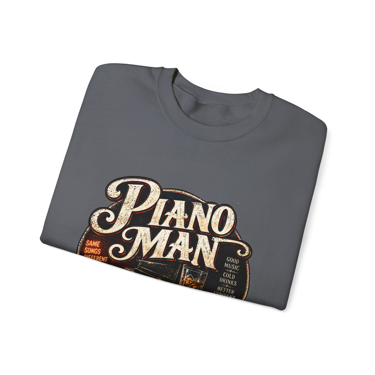 Piano Man Retro Bar - Crewneck Sweatshirt
