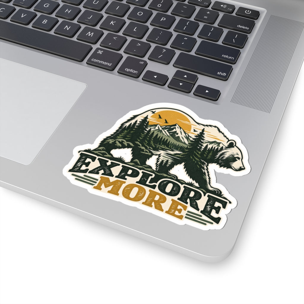 Explore More Bear - Kiss-Cut Sticker