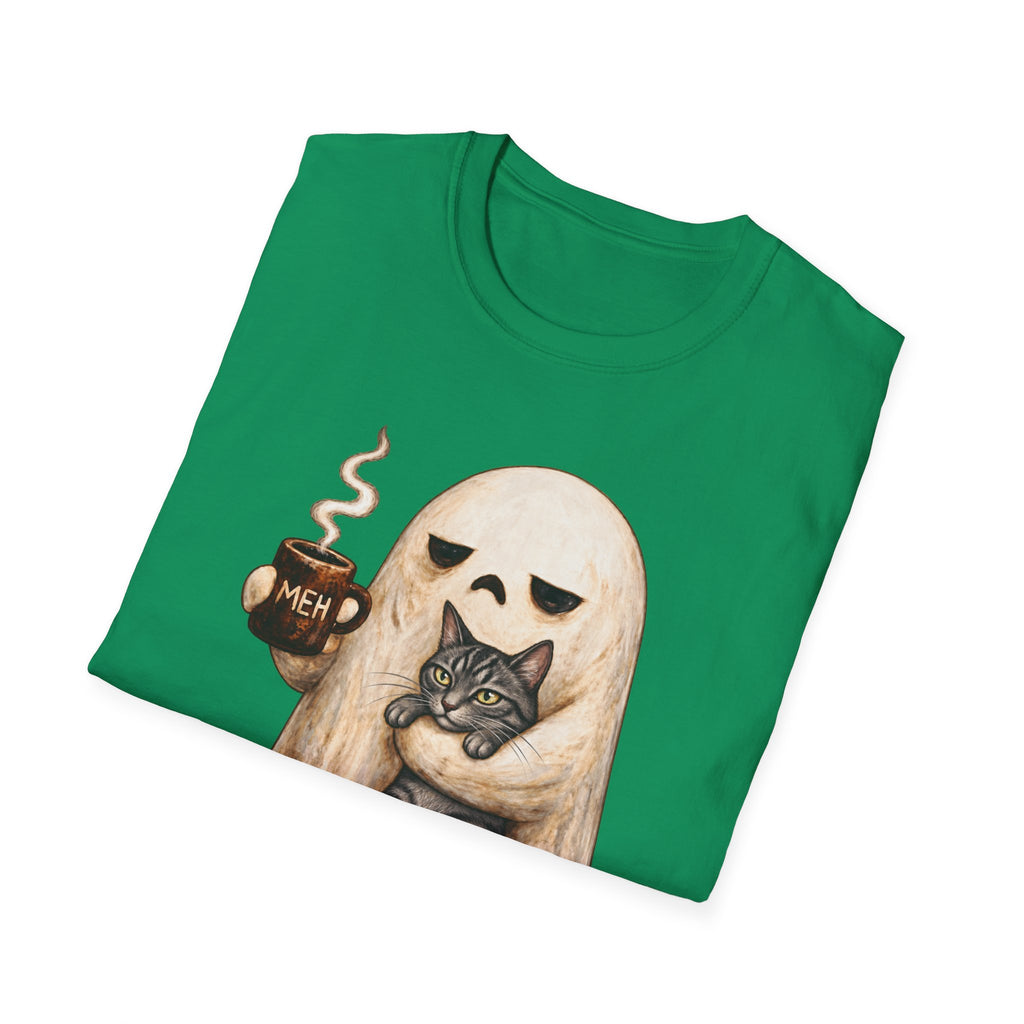 Meh Ghost and Gray Tabby Cat - Classic Tee