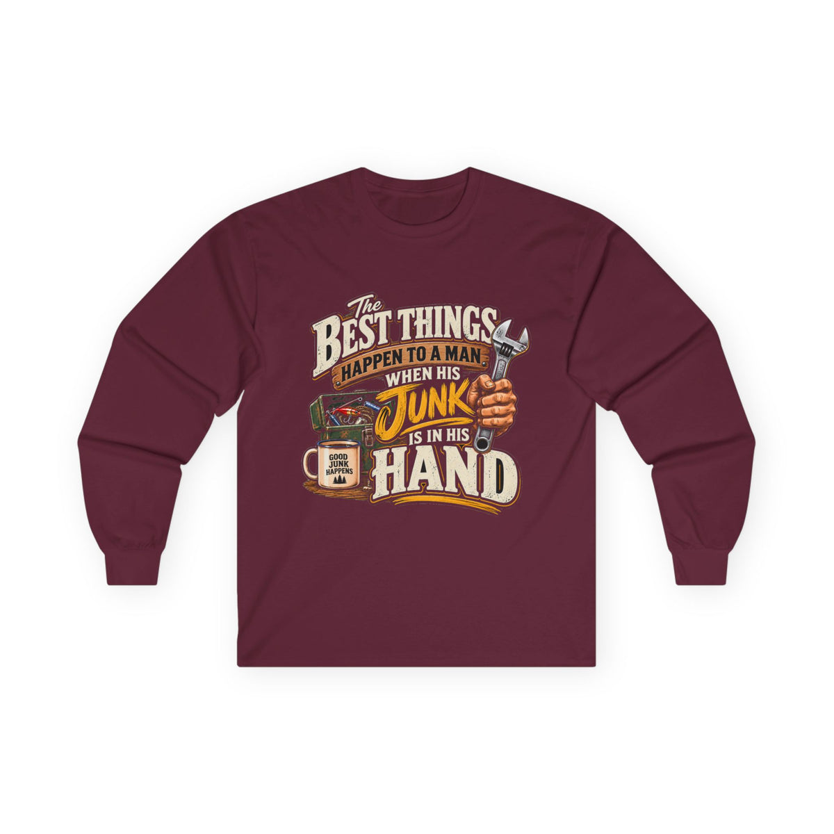 Best Things Happen in a Man's Hand - Unisex Ultra Cotton Long Sleeve Tee