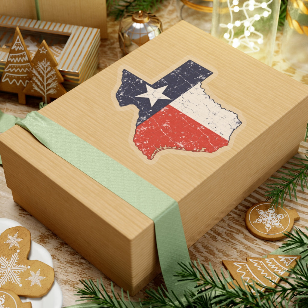 Weathered Texas Flag - Kiss-Cut Sticker