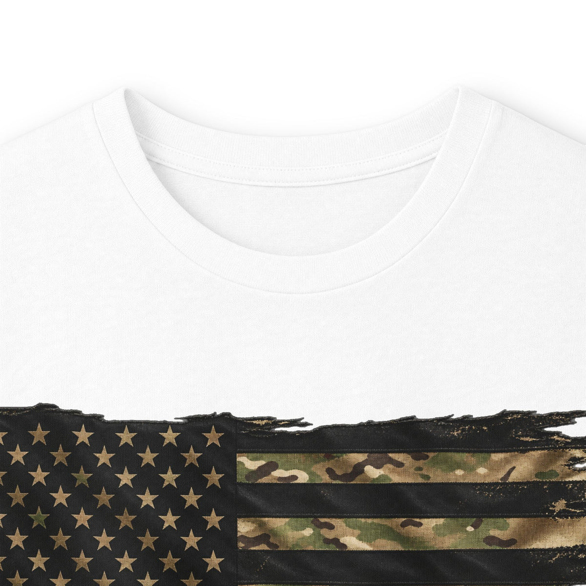Black and Multicam American Flag - Unisex Ultra Cotton Long Sleeve Tee