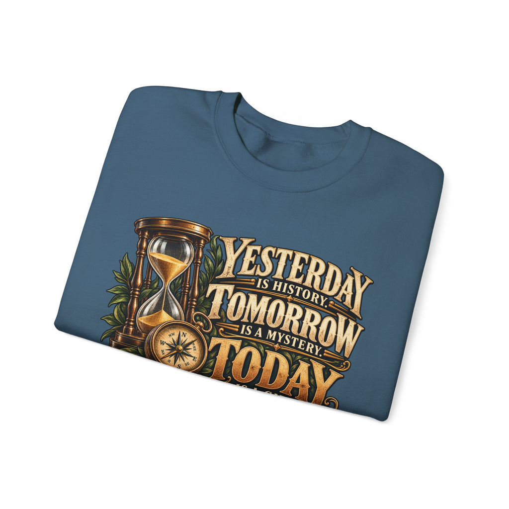 Yesterday Tomorrow Today - Transparent - Crewneck Sweatshirt