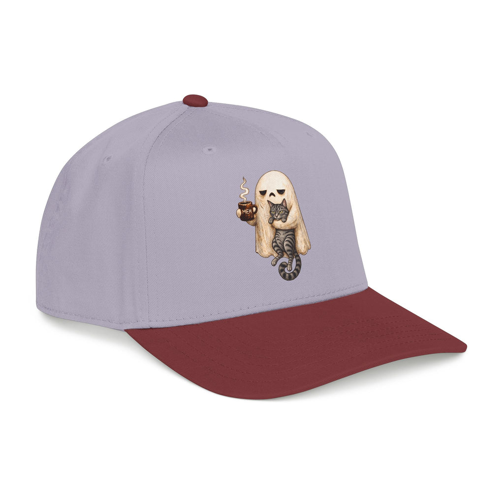 Meh Ghost and Gray Tabby Cat - OTTO Baseball Hat