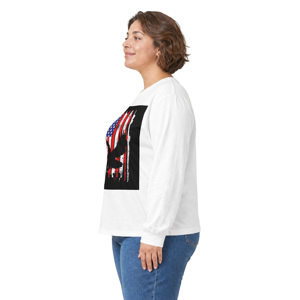 Old Glory Eagle - Unisex Ultra Cotton Long Sleeve Tee