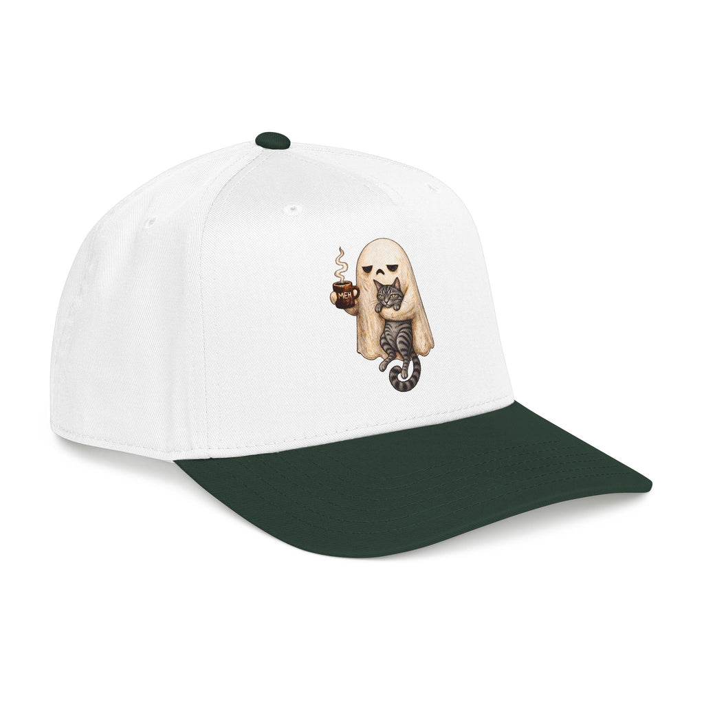 Meh Ghost and Gray Tabby Cat - OTTO Baseball Hat