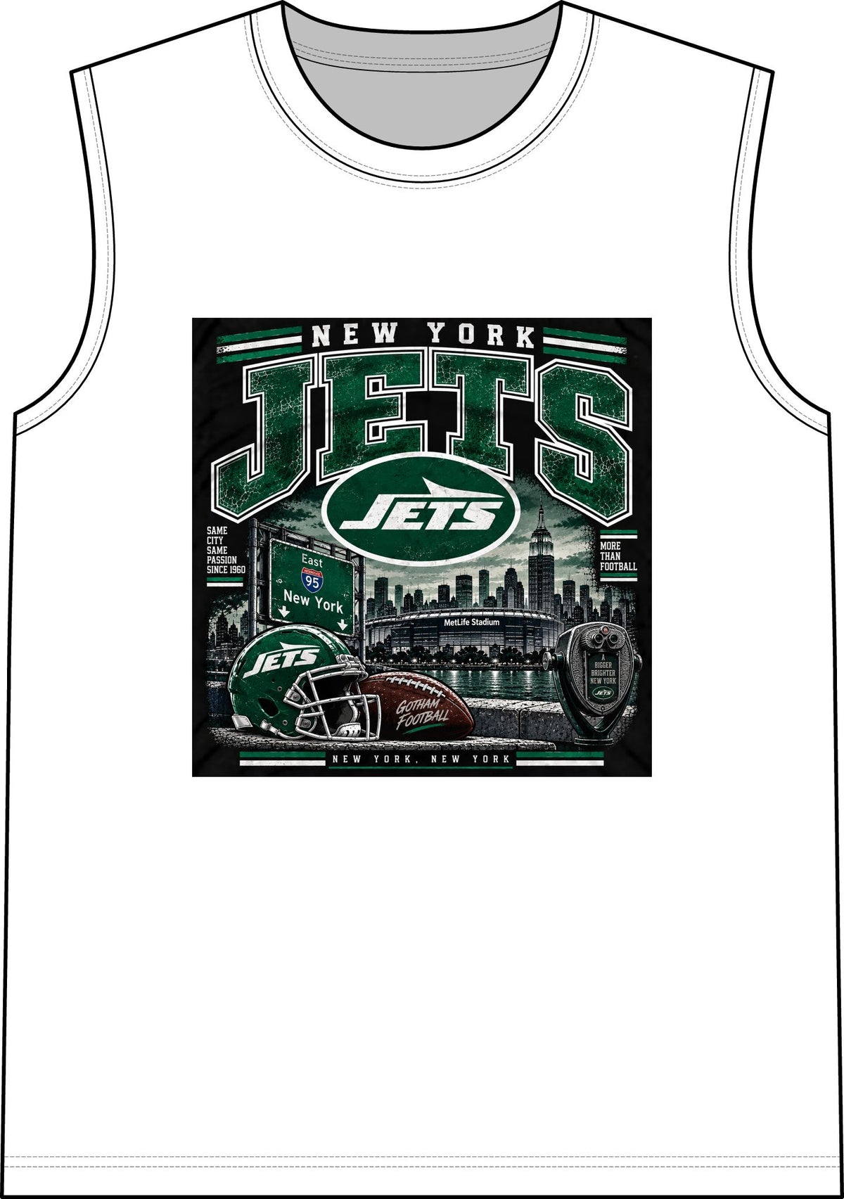 New York Jets Skyline - Classic Tank
