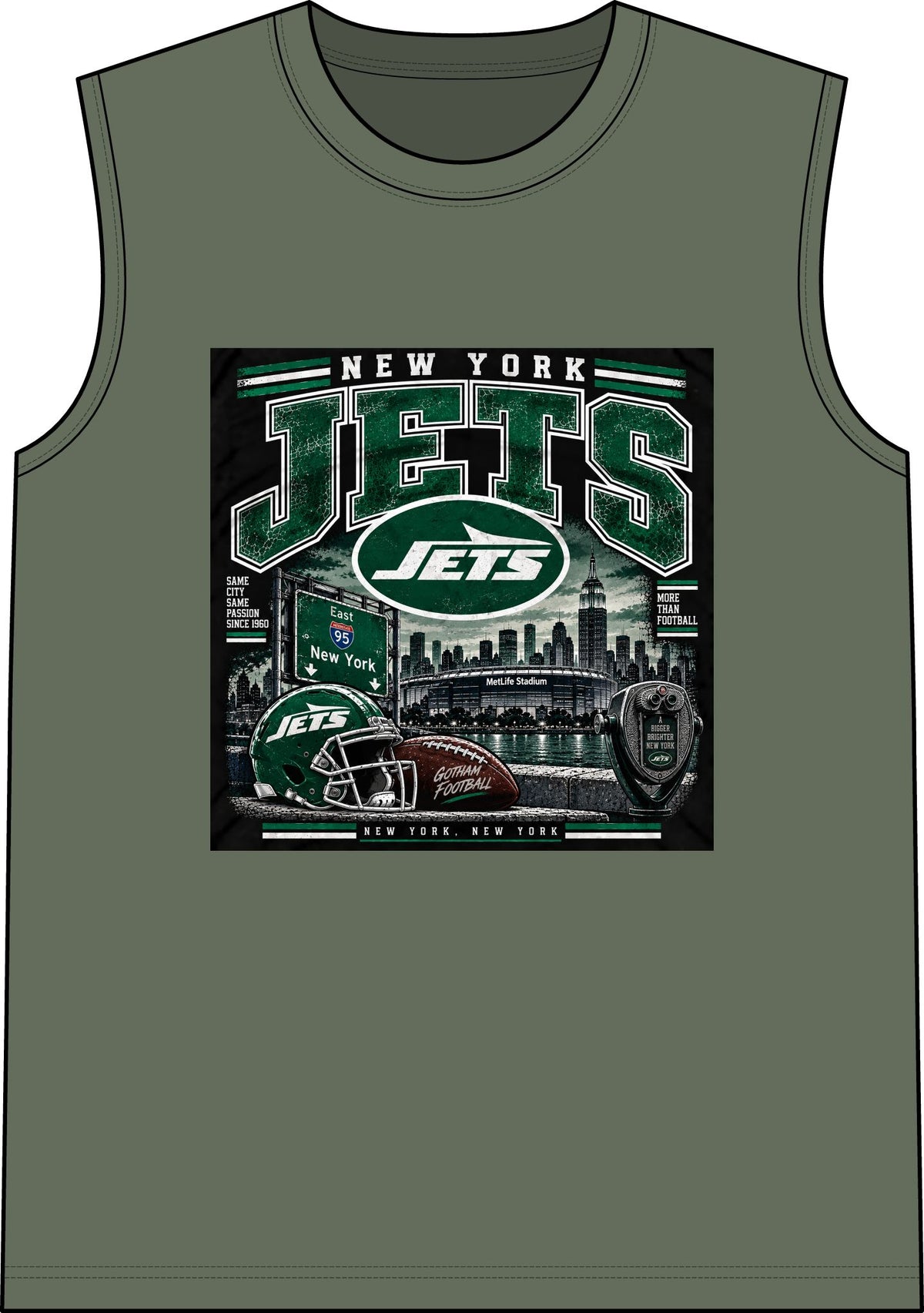 New York Jets Skyline - Classic Tank