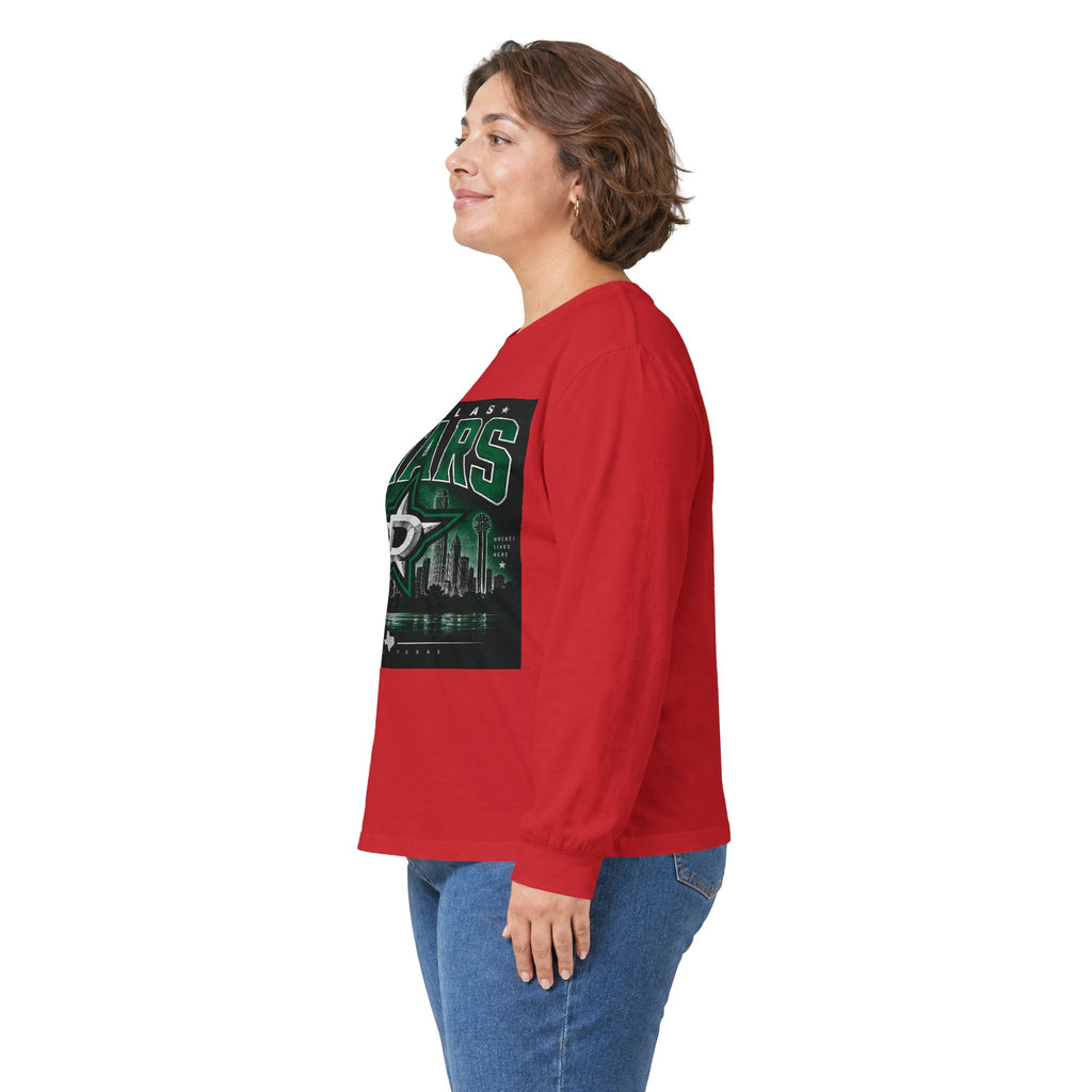 Dallas Stars Skyline Tee - Unisex Ultra Cotton Long Sleeve Tee