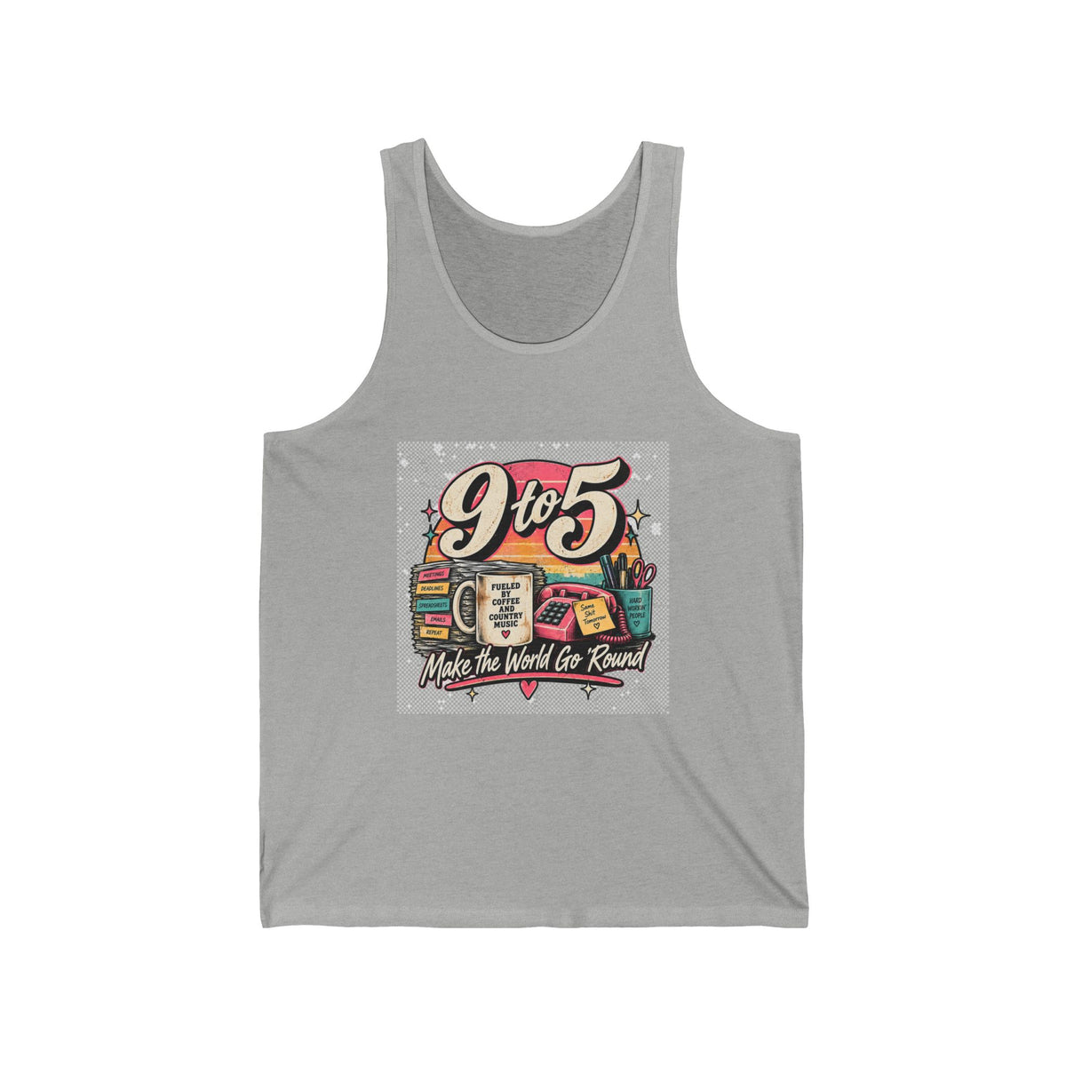 9to5 Make the World Go Round - Athletic Tank