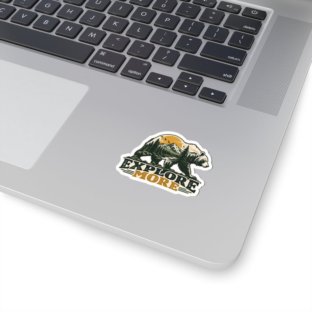 Explore More Bear - Kiss-Cut Sticker