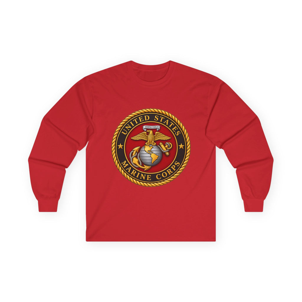 U.S. Marine Corps Emblem - Unisex Ultra Cotton Long Sleeve Tee