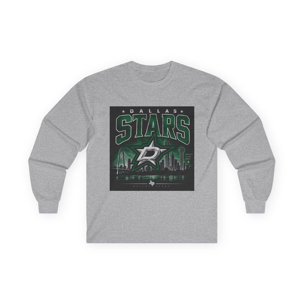 Dallas Stars Skyline Tee - Unisex Ultra Cotton Long Sleeve Tee