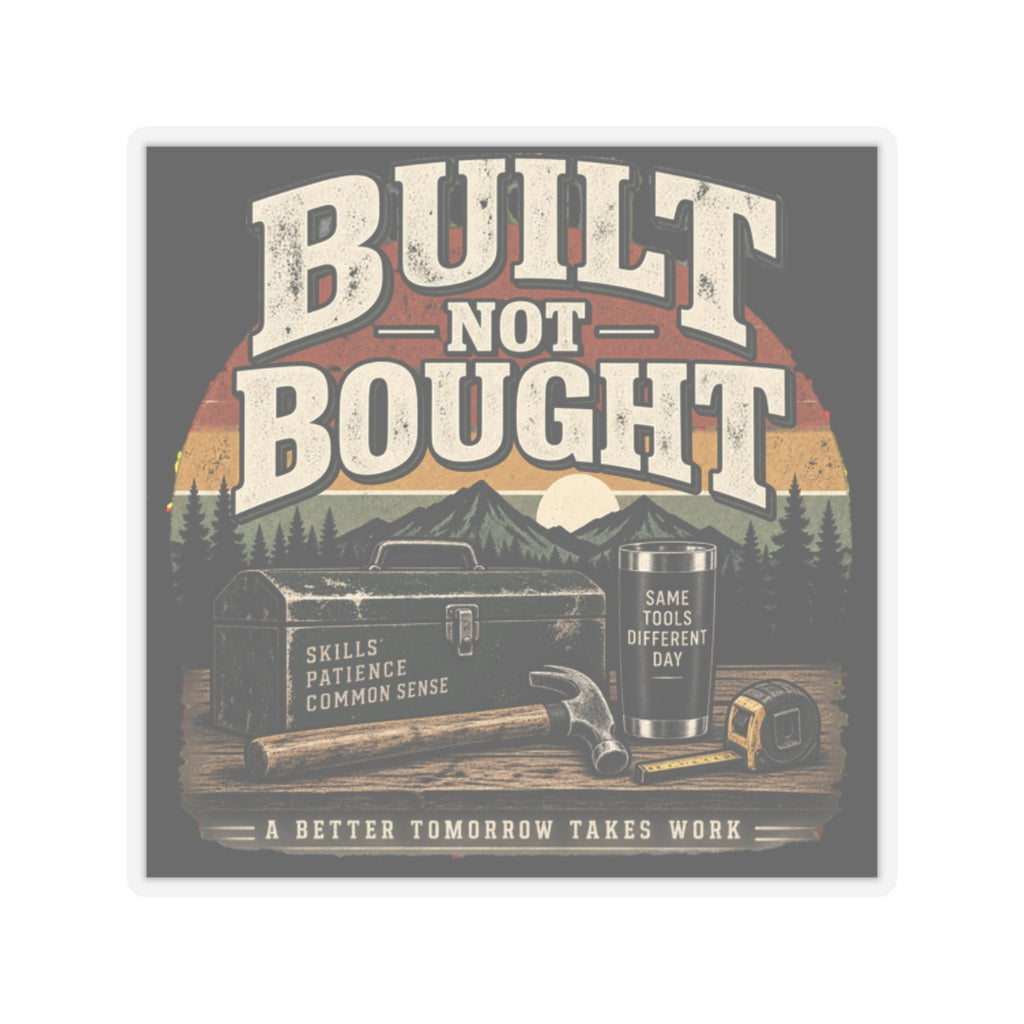 Built Not Bought - Kiss-Cut Sticker
