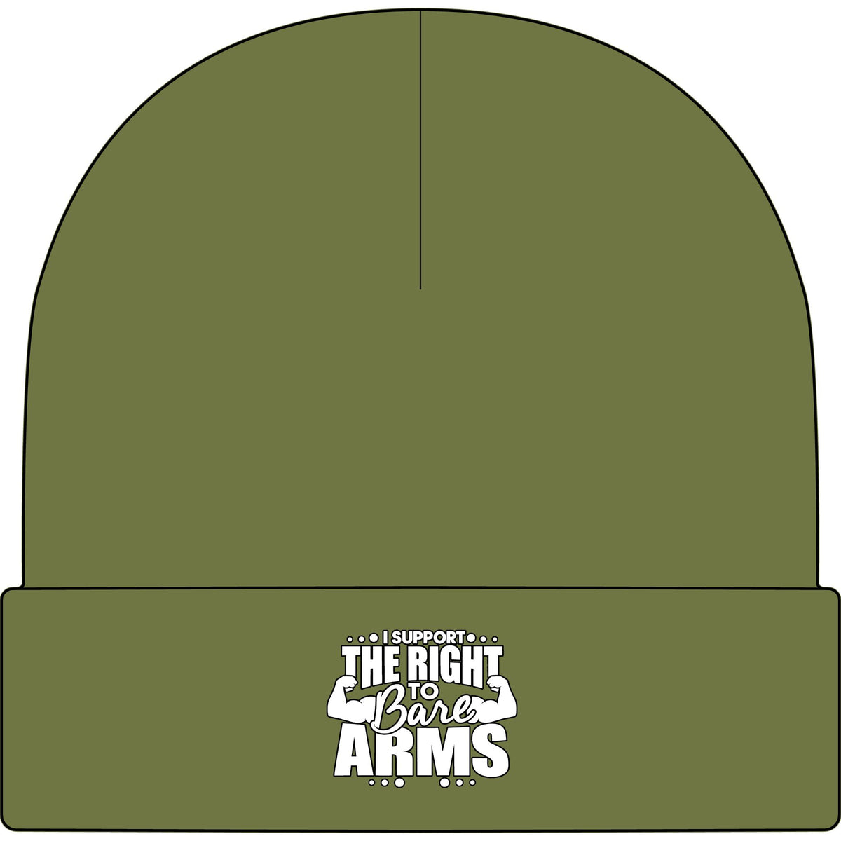 I Support the Right to Bare Arms - AS Colour 1107 Cuff Beanie