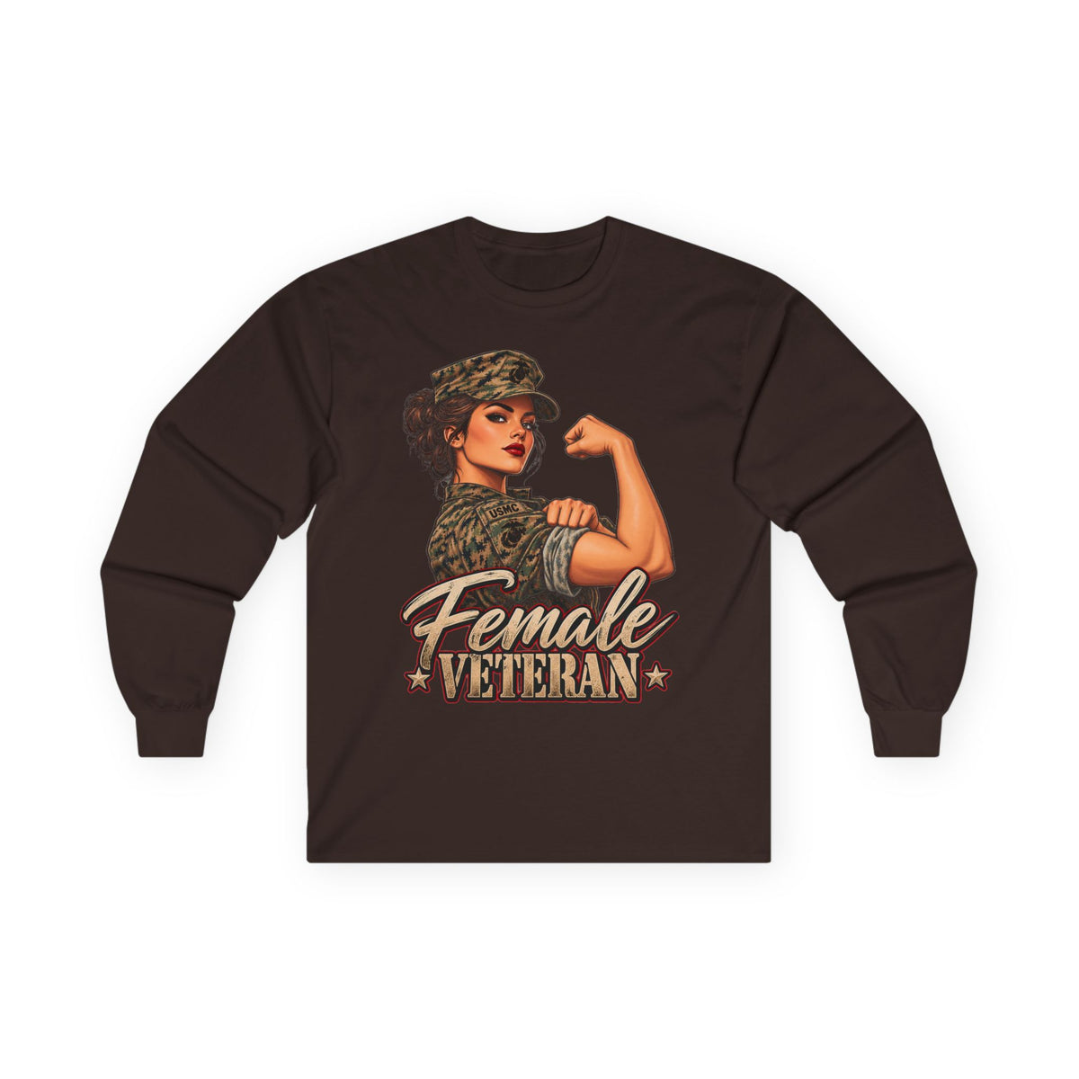Female Veteran Pride - Unisex Ultra Cotton Long Sleeve Tee