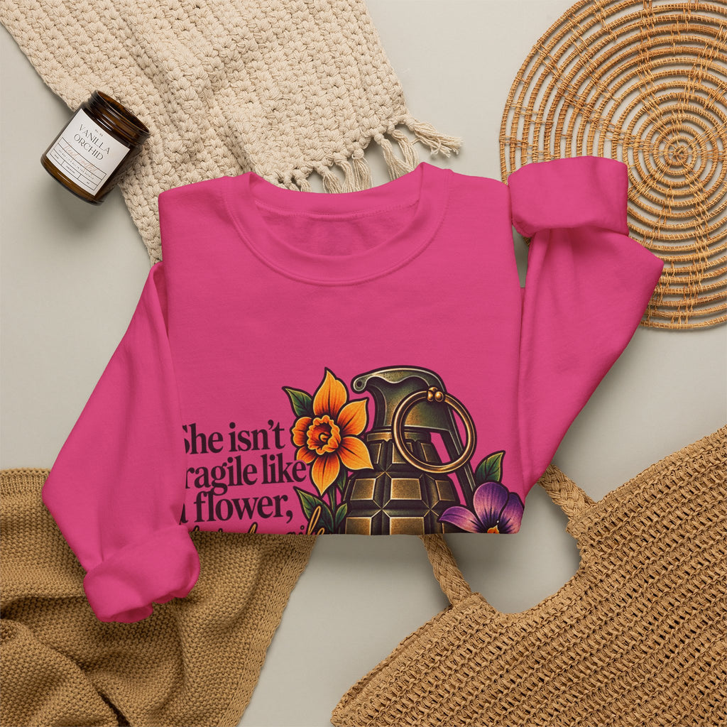 Fragile Like a Bomb - Floral Grenade - Crewneck Sweatshirt