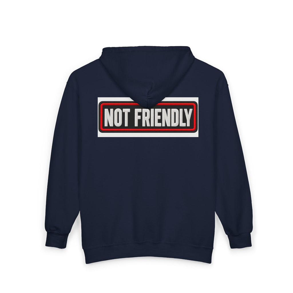 Not Friendly - Service Dog Patch - Full-Zip Hooded Sweatshirt