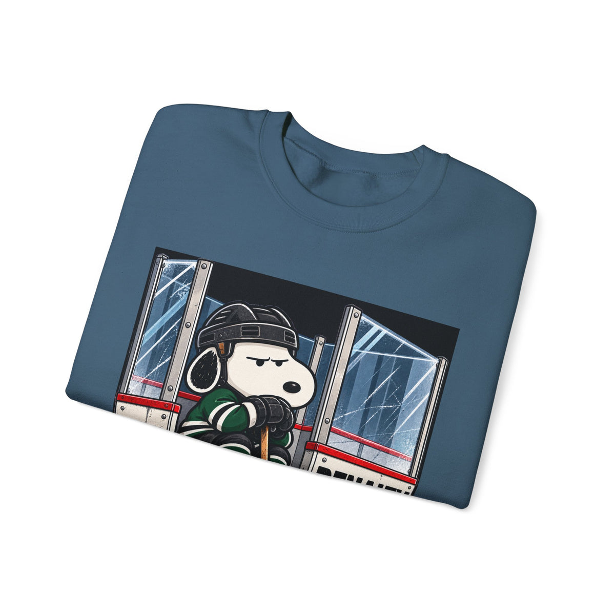 Snoopy Hockey Penalty Box Green - Crewneck Sweatshirt