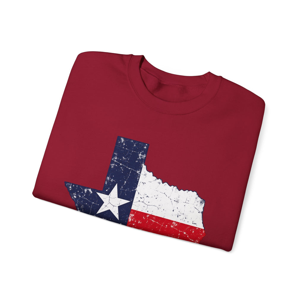 Weathered Texas Flag - Crewneck Sweatshirt