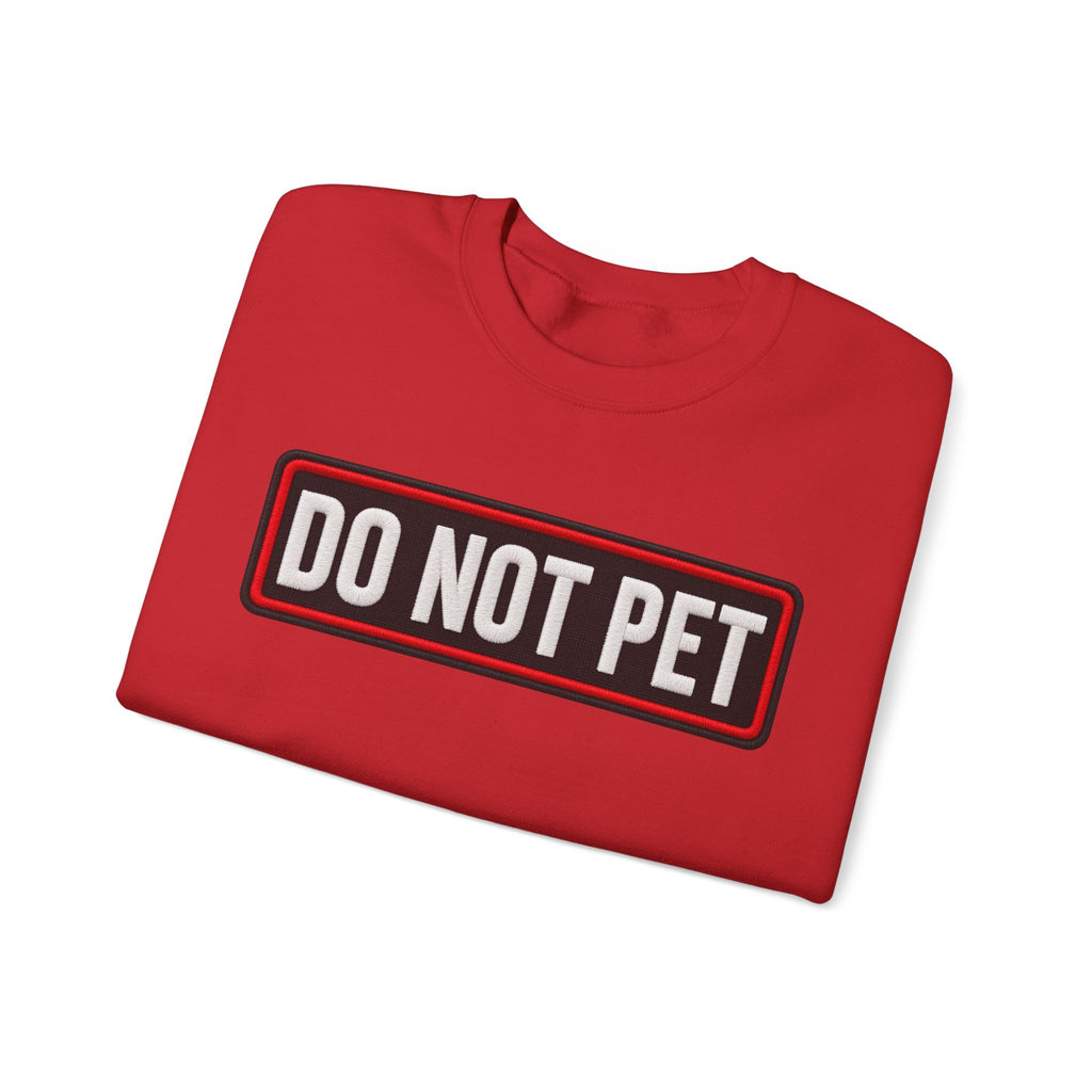 Do Not Pet - Service Dog Patch - Crewneck Sweatshirt