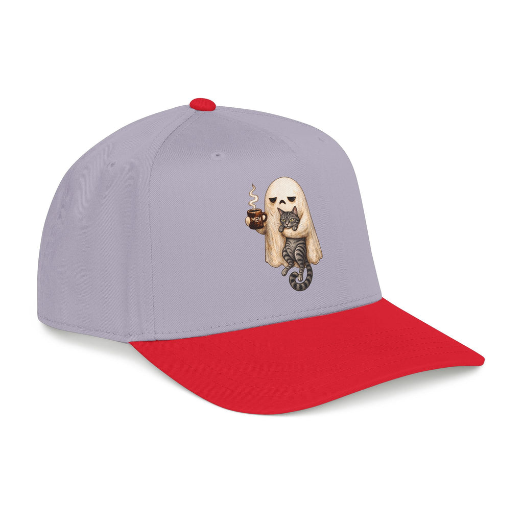 Meh Ghost and Gray Tabby Cat - OTTO Baseball Hat
