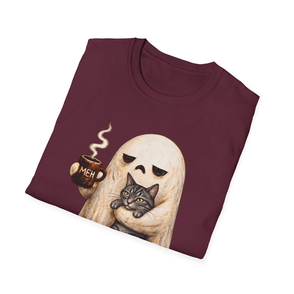 Meh Ghost and Gray Tabby Cat - Classic Tee