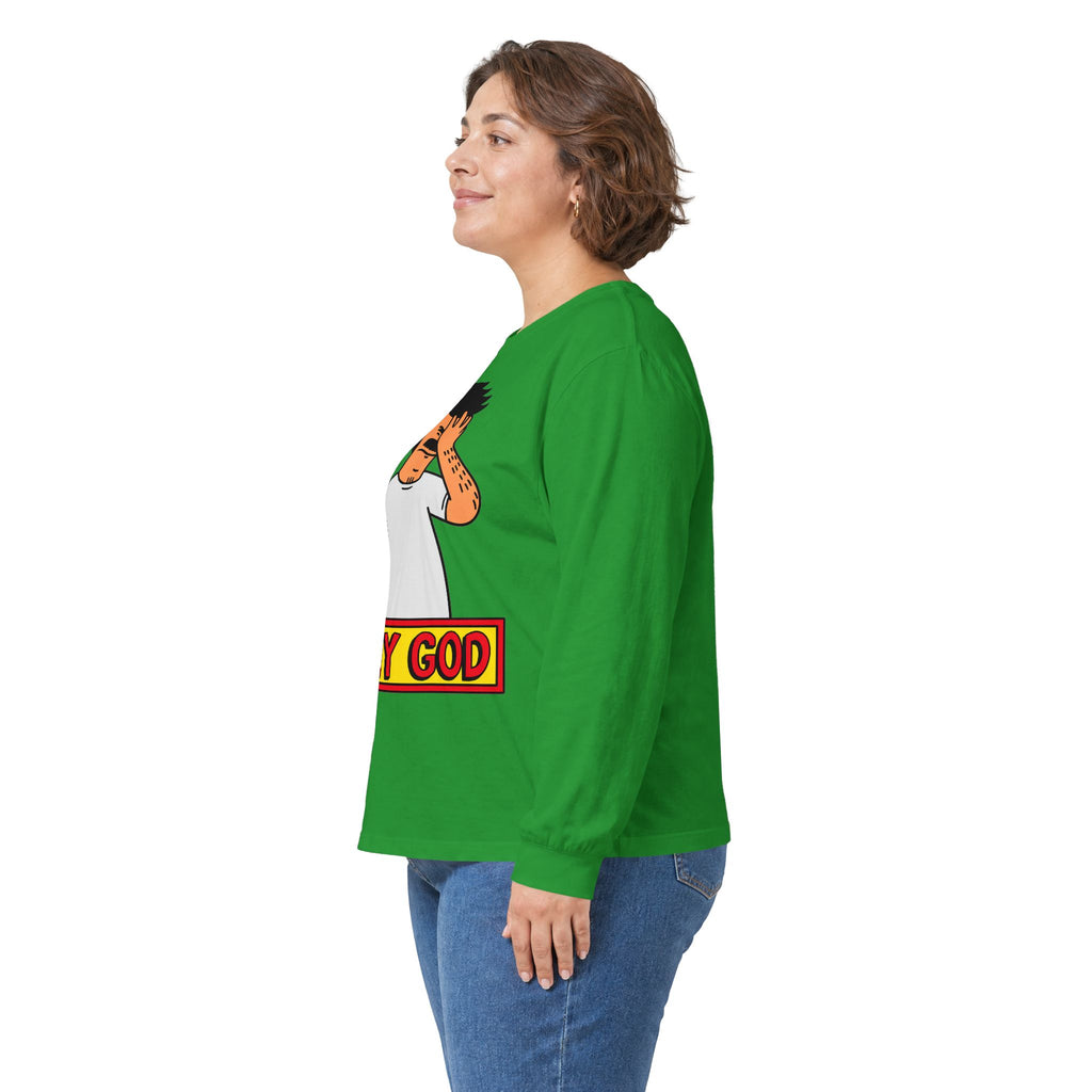 Oh My God Reaction Tee - Unisex Ultra Cotton Long Sleeve Tee