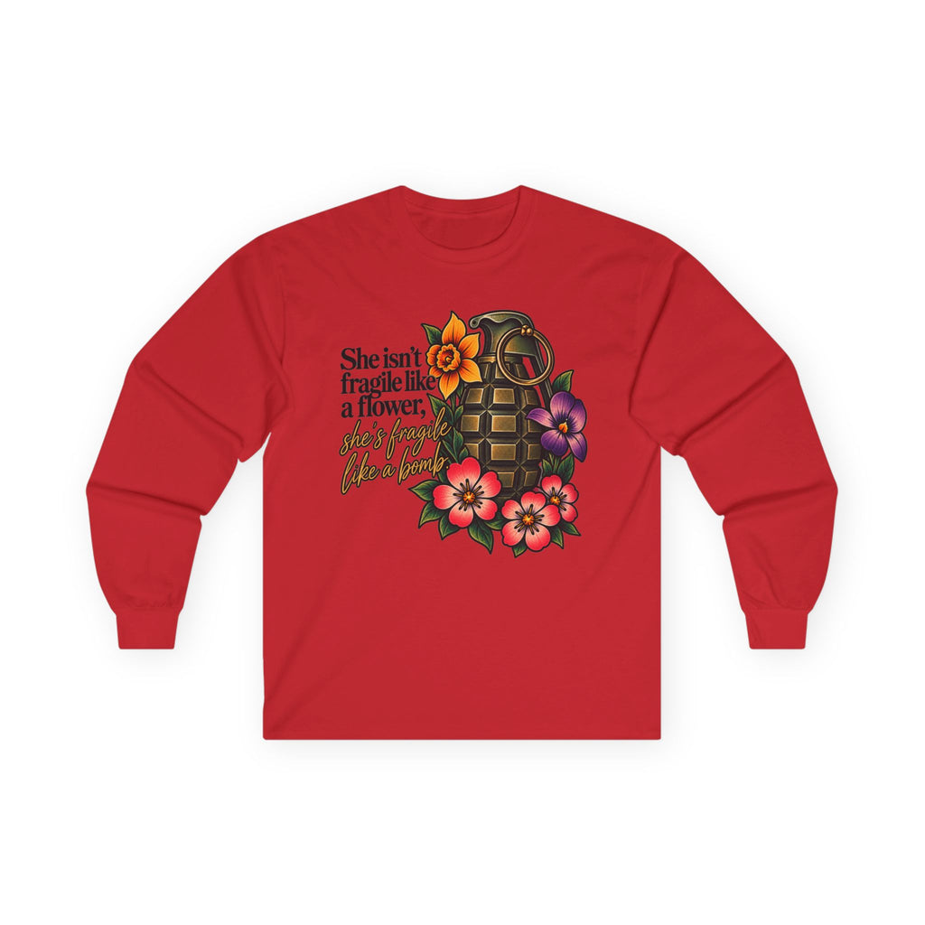 Fragile Like a Bomb - Floral Grenade - Unisex Ultra Cotton Long Sleeve Tee