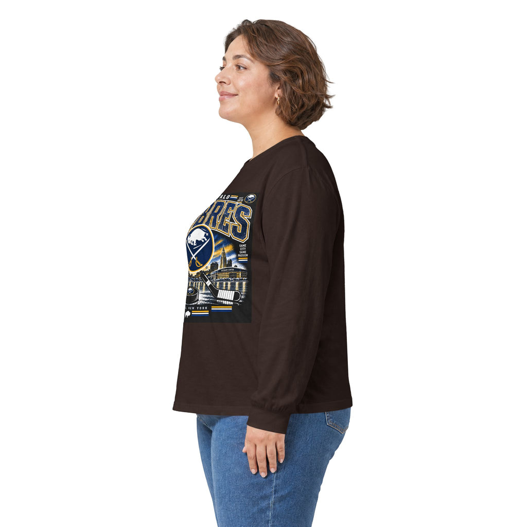 Buffalo Sabres Heritage Shield - Unisex Ultra Cotton Long Sleeve Tee