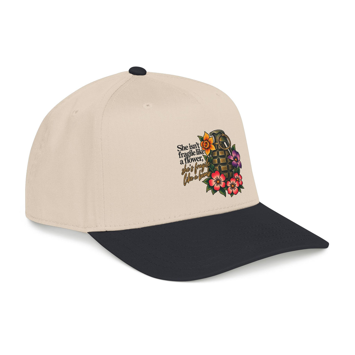 Fragile Like a Bomb - Floral Grenade - OTTO Baseball Hat
