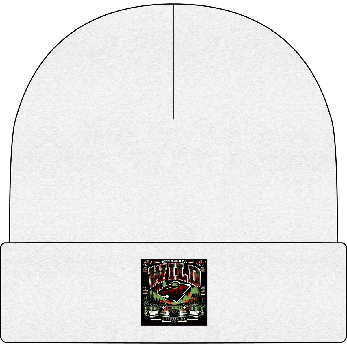 Wild North Hockey Tee - AS Colour 1107 Cuff Beanie