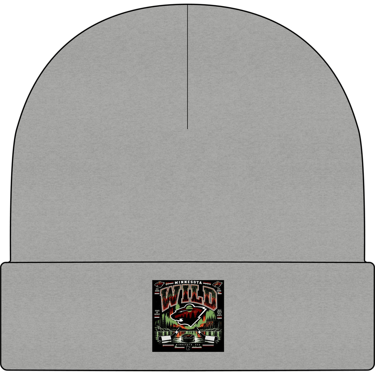 Wild North Hockey Tee - AS Colour 1107 Cuff Beanie