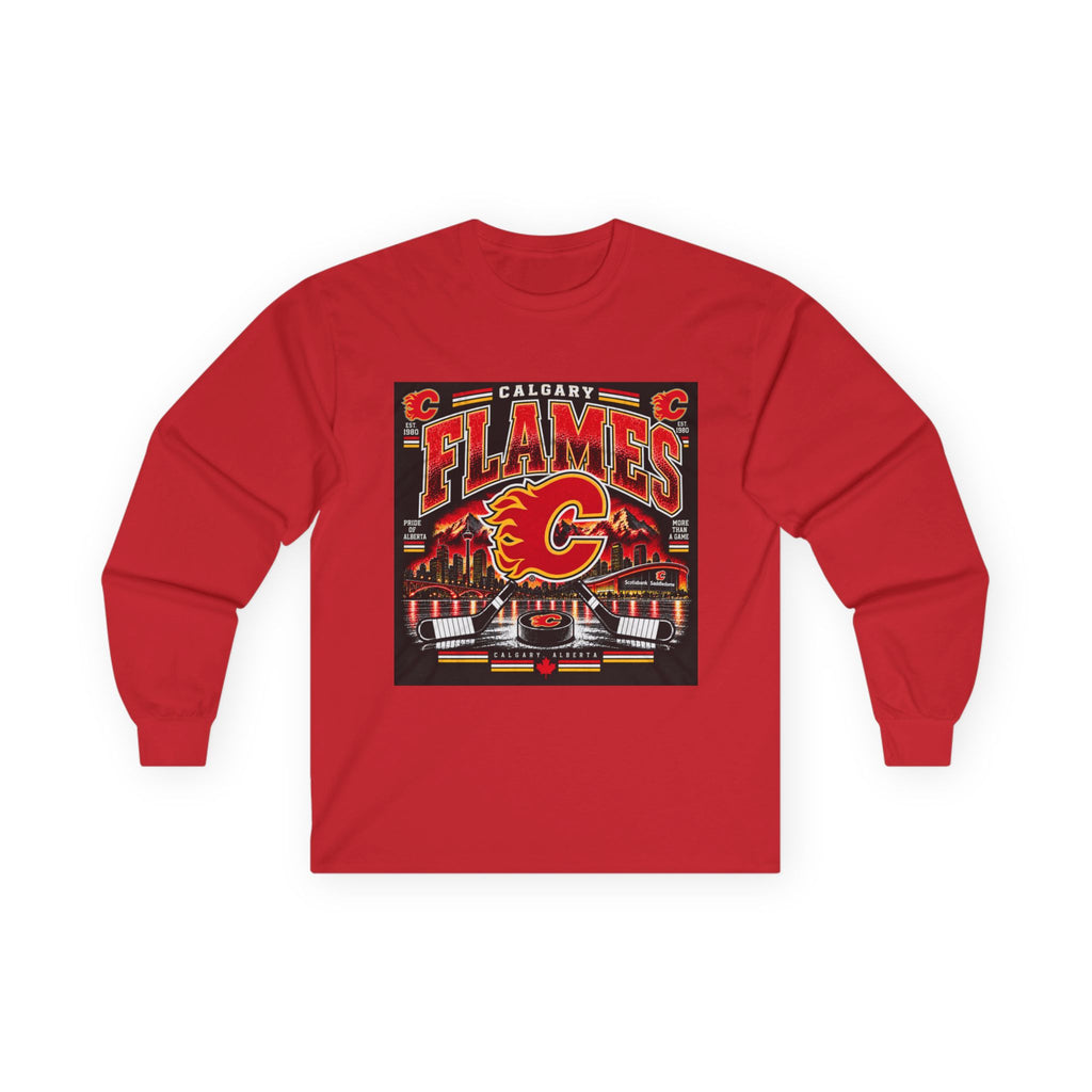 Calgary Flames Pride - Unisex Ultra Cotton Long Sleeve Tee