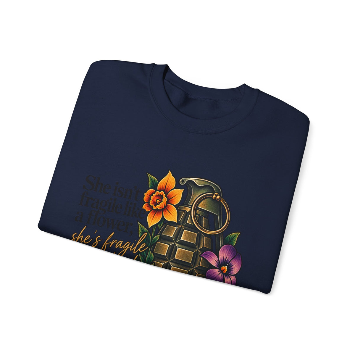 Fragile Like a Bomb - Floral Grenade - Crewneck Sweatshirt