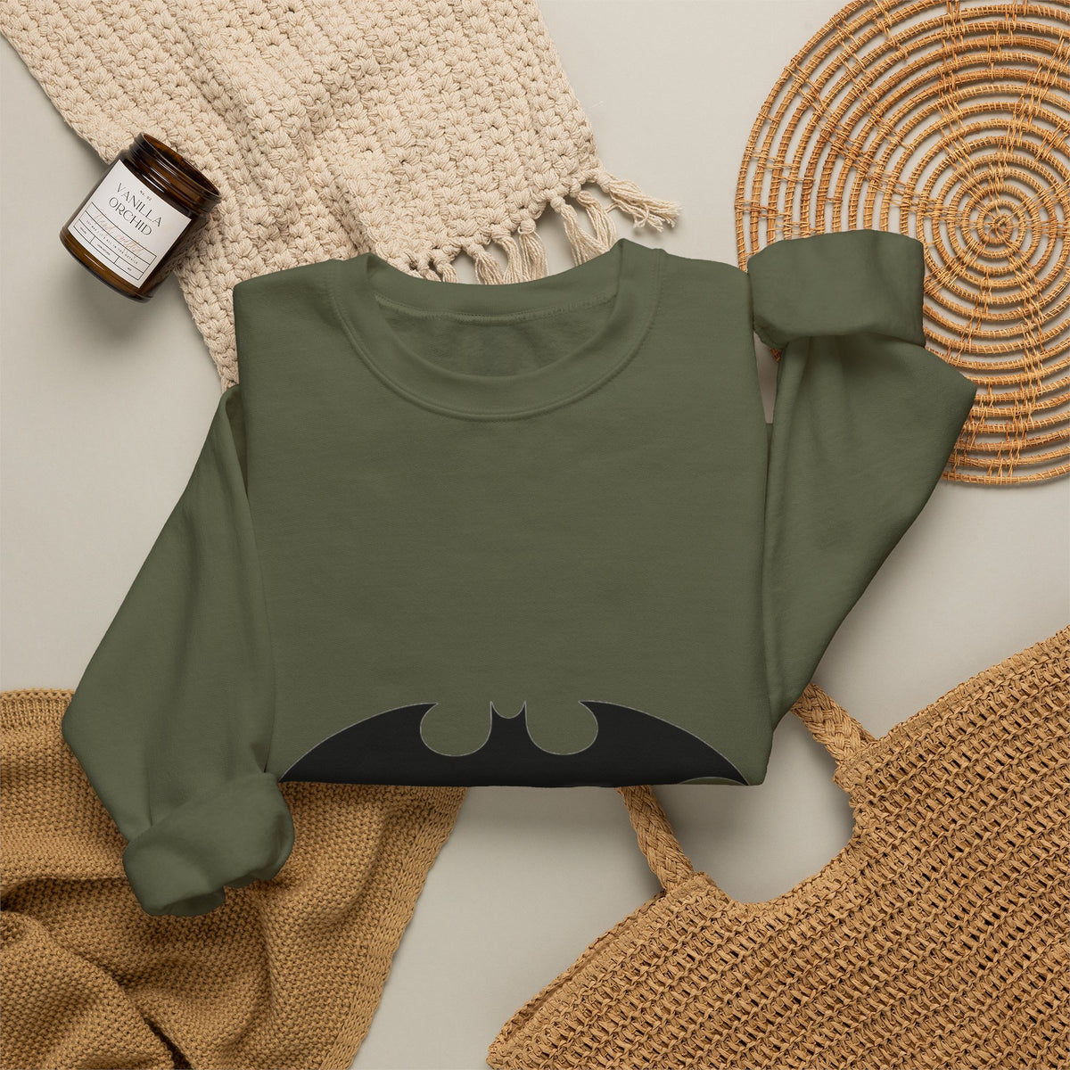 Midnight Bat Emblem - Crewneck Sweatshirt