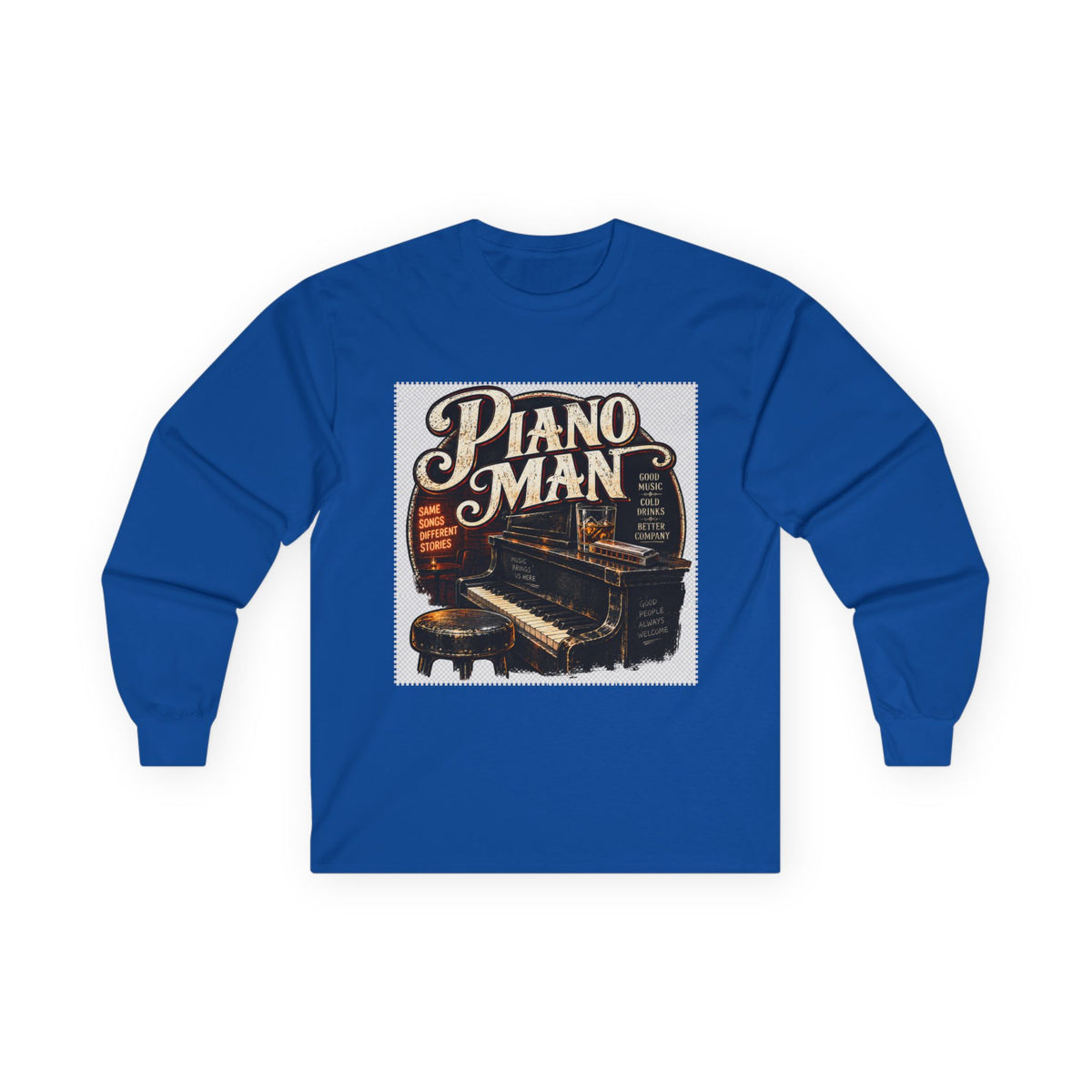 Piano Man Retro Bar - Unisex Ultra Cotton Long Sleeve Tee