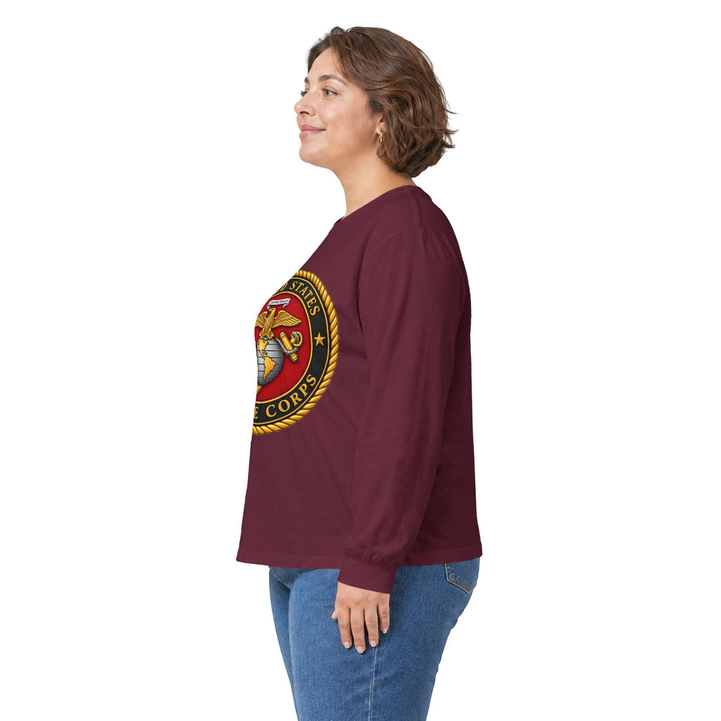 U.S. Marine Corps Emblem - Unisex Ultra Cotton Long Sleeve Tee