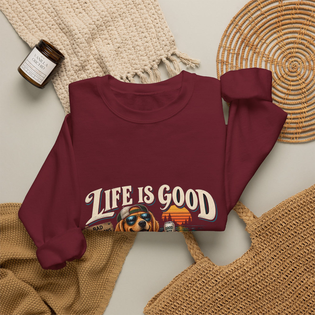 Life is Good Floatin' - Crewneck Sweatshirt