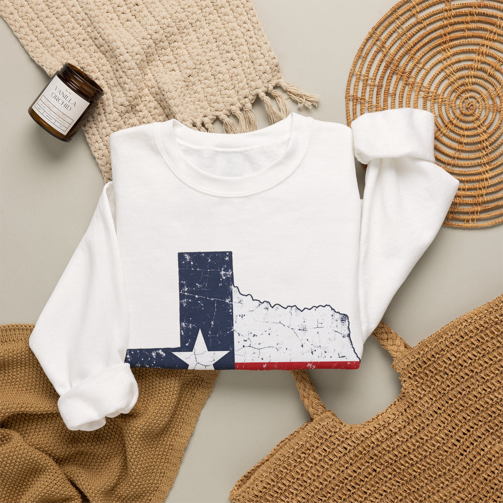 Weathered Texas Flag - Crewneck Sweatshirt