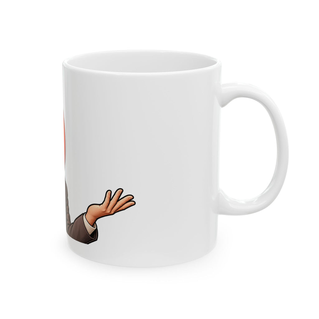 Pumpkin Head Office Cartoon - Ceramic Mug 11oz and 15oz