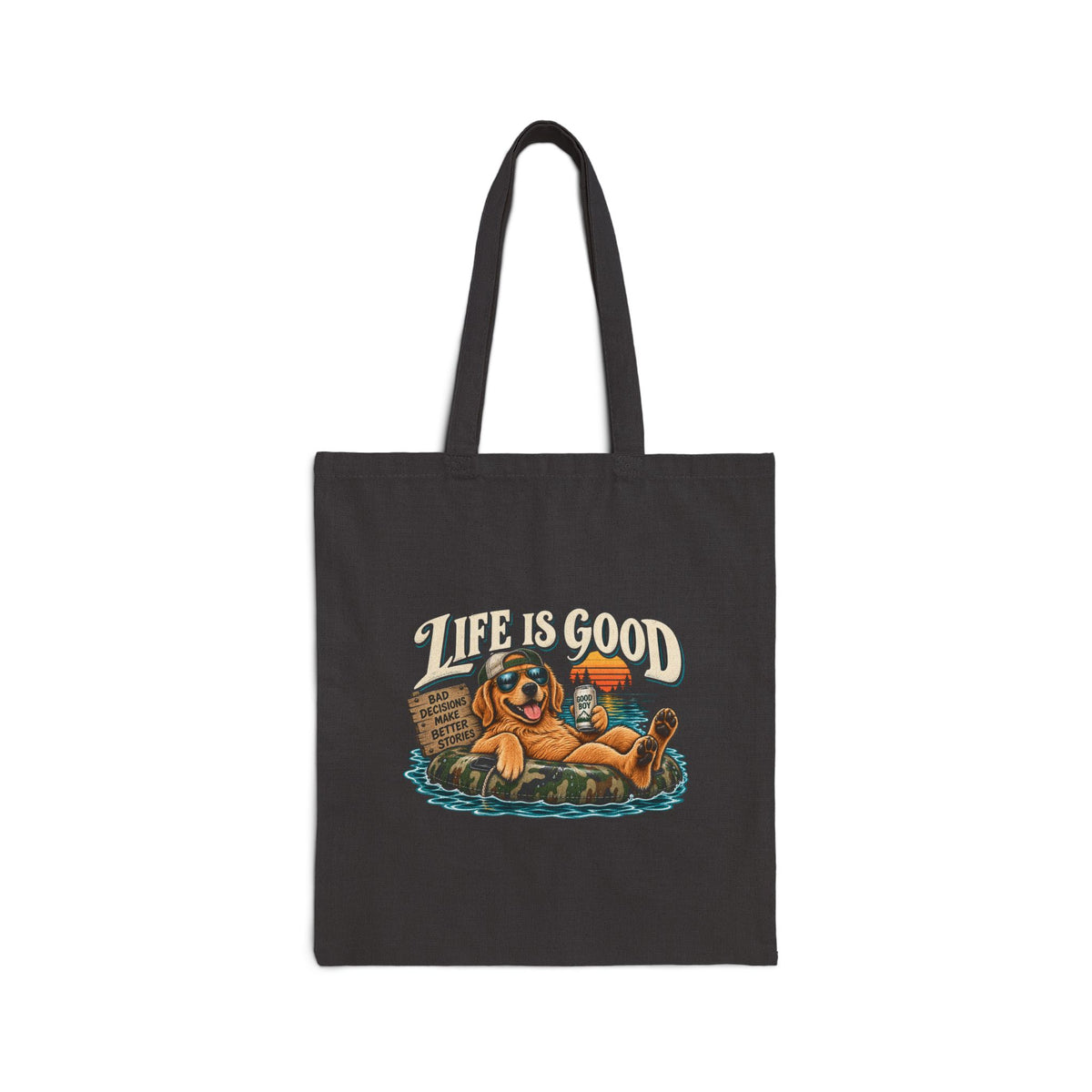 Life is Good Floatin' - Canvas Tote