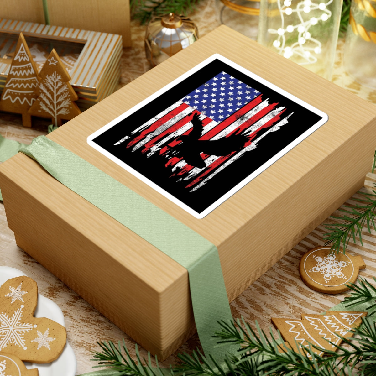 Old Glory Eagle - Kiss-Cut Sticker