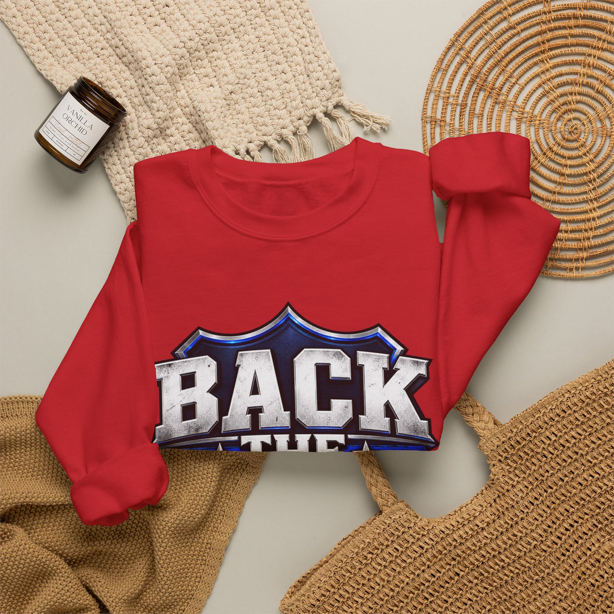Back the Blue Shield - Crewneck Sweatshirt